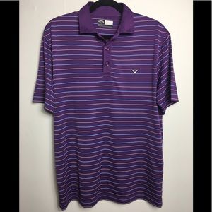 Callaway Golf Opti Dry Polo Shirt Purple Blue